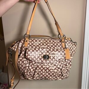 Coach signature canvas satchel